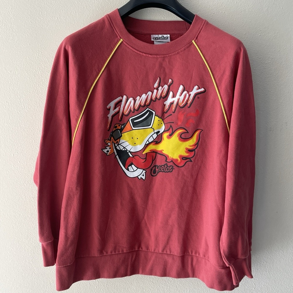 Flamin Hot Cheetos Crewneck Sweatshirt Small Chester Cheetah